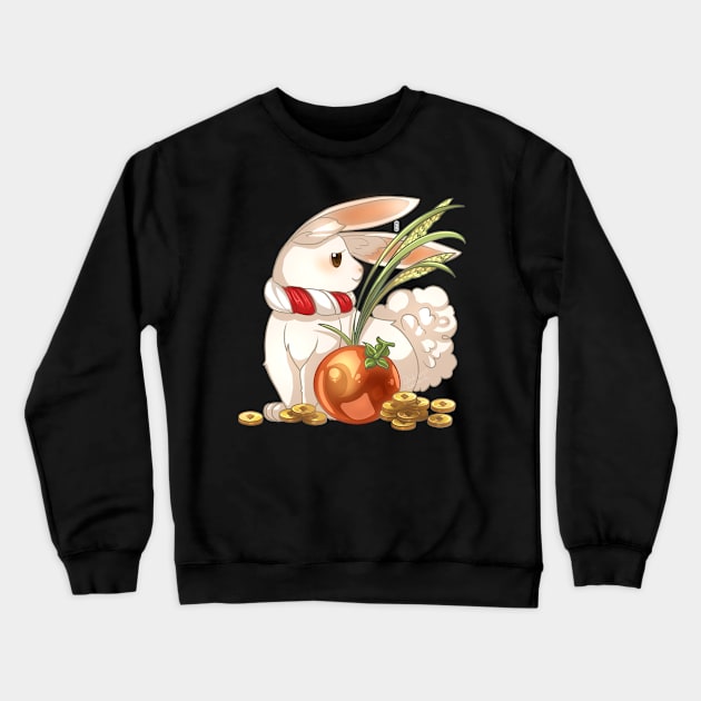 Lucky Bunny Crewneck Sweatshirt by darklightlantern@gmail.com